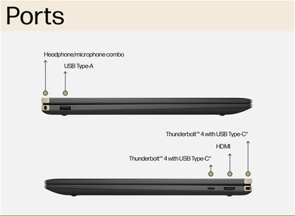 HP Spectre x360 16" Laptop OLED Touchscreen Conversível, Core™ Ultra 7 - Preto 