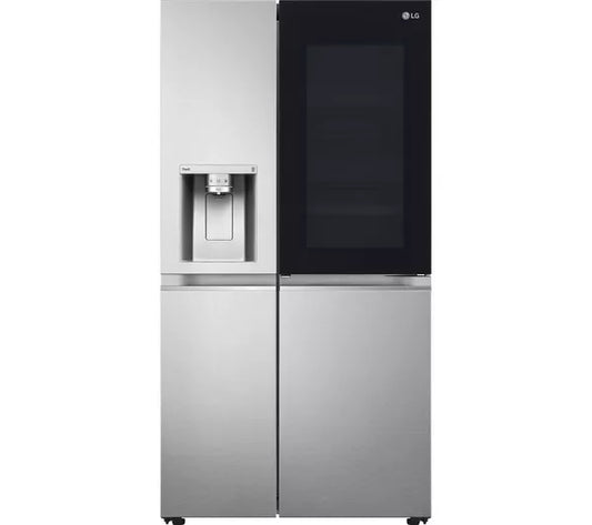 Refrigerador-congelador LG InstaView con puerta en puerta GSXV91BSAE de estilo americano
