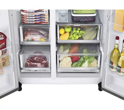 LG InstaView Porta-em-Porta GSXV91BSAE Geladeira e Congelador Estilo Americano