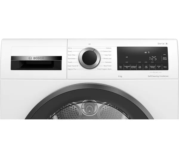 Secadora Bosch Serie 6 WQG24509GB, 9 kg, bomba de calor, color blanco