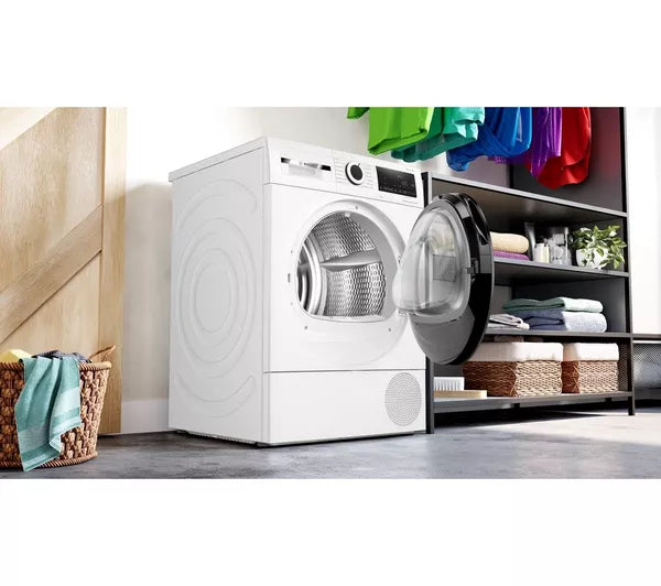 Secadora Bosch Serie 6 WQG24509GB, 9 kg, bomba de calor, color blanco