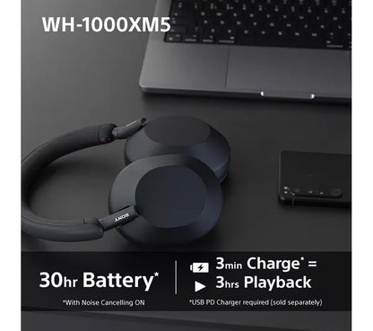 Auriculares inalámbricos Sony WH-1000XM5 con cancelación de ruido - Negros
