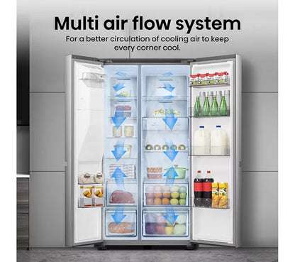 Hisense Pure Flat Infinite RS818N4TIE Geladeira e Freezer Inteligente Estilo Americano