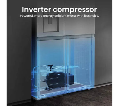 Hisense Pure Flat Infinite RS818N4TIE Geladeira e Freezer Inteligente Estilo Americano