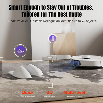 Roborock S8 MaxV Ultra Robot Vacuum Cleaner with 8-in-1 RockDock