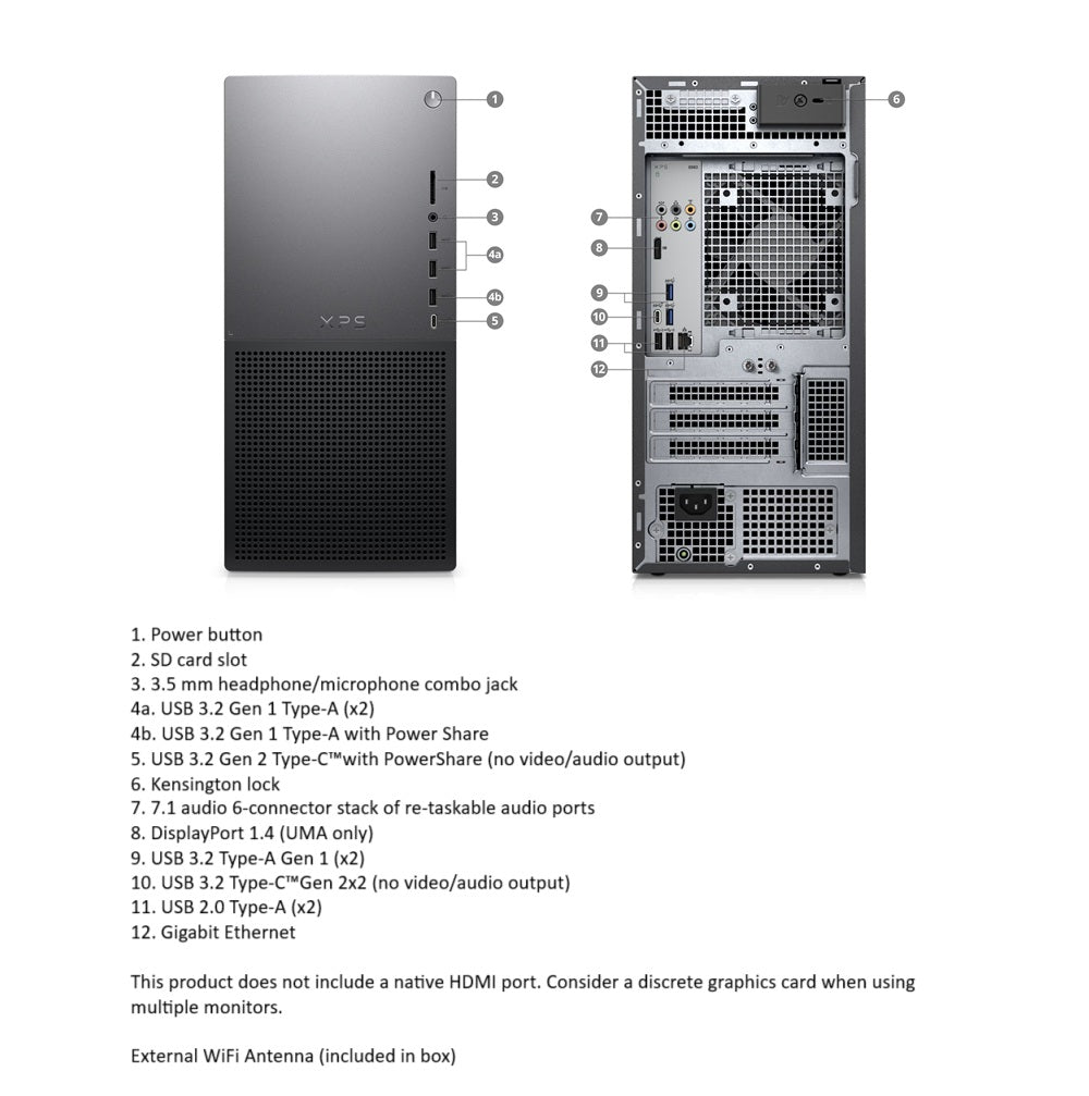 XPS Desktop Computer - 14th Gen Intel® Core™ i9-14900K- 2025