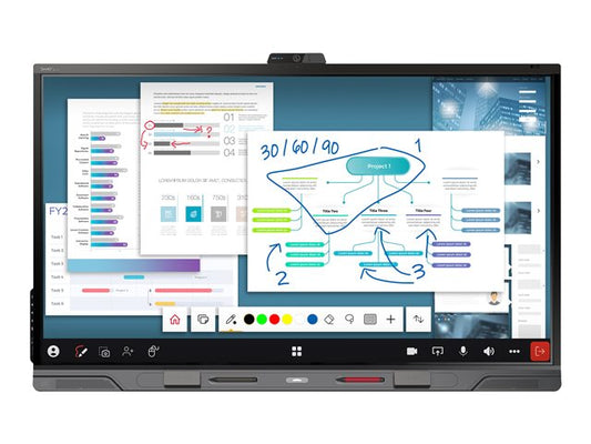 SMART Board QX075/QX086 Pro QX Pro Series com iQ - Tela LCD 4K de 75" com retroiluminação LED